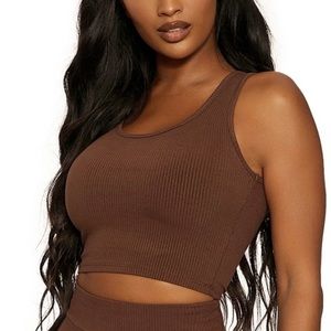 Zara Seamless Crop Top and Leggings Set